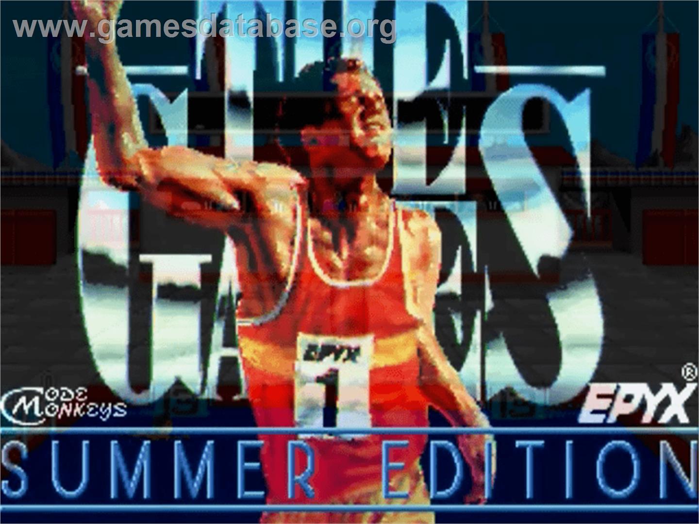 Games: Summer Edition - Commodore Amiga - Artwork - Title Screen