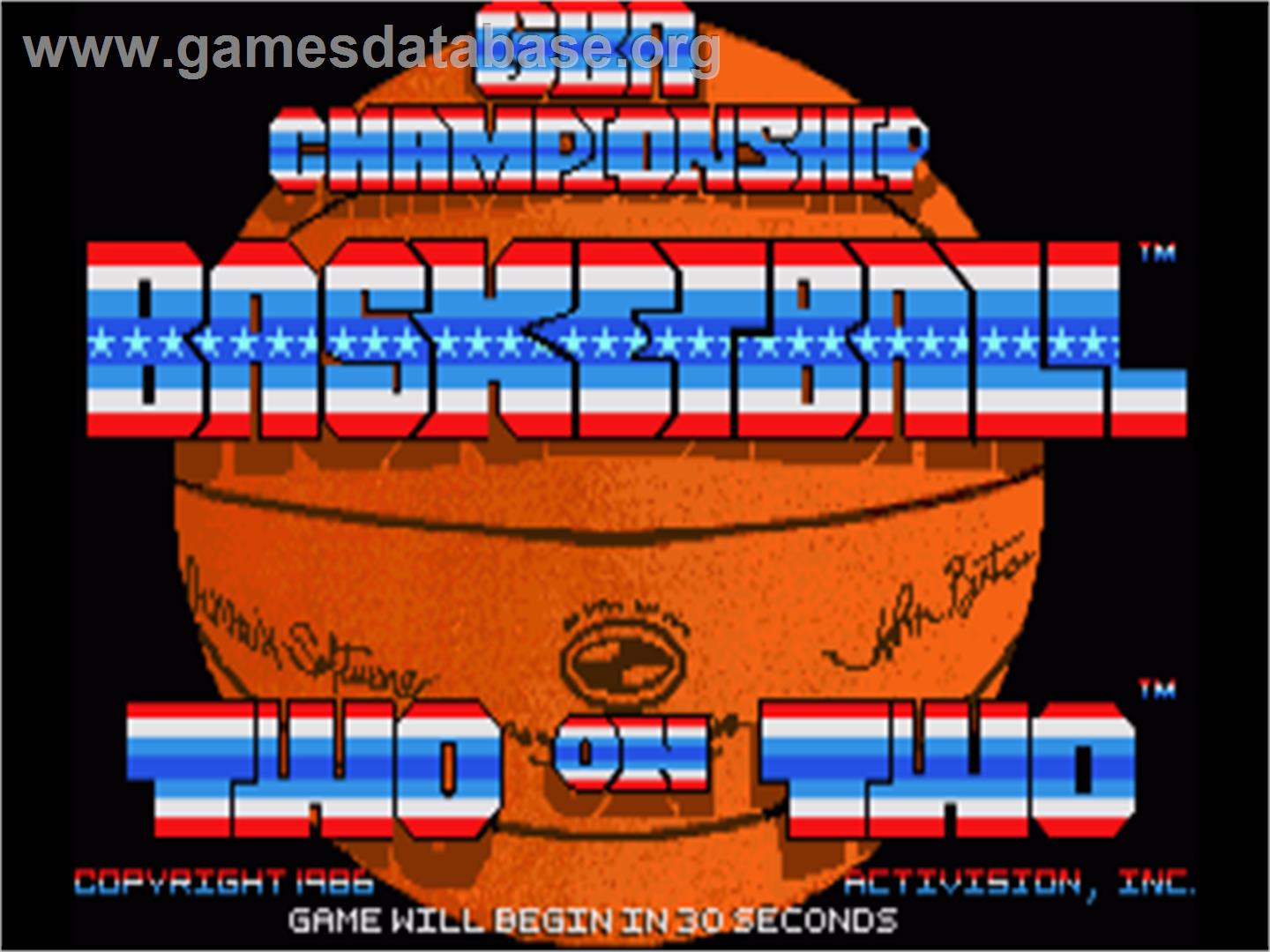 Gba Championship Basketball - Two-on-two - Commodore Amiga - Artwork - Title Screen