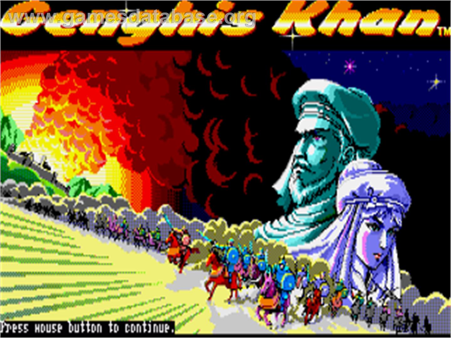 Genghis Khan - Commodore Amiga - Artwork - Title Screen