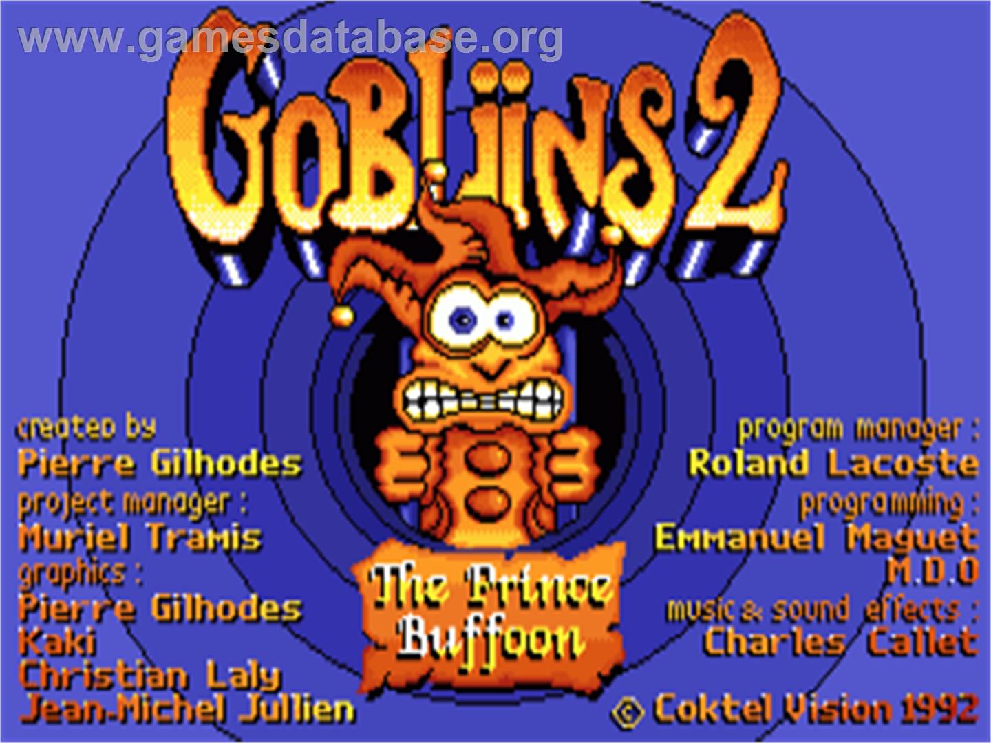 Gobliins 2 - The Prince Buffoon - Commodore Amiga - Artwork - Title Screen