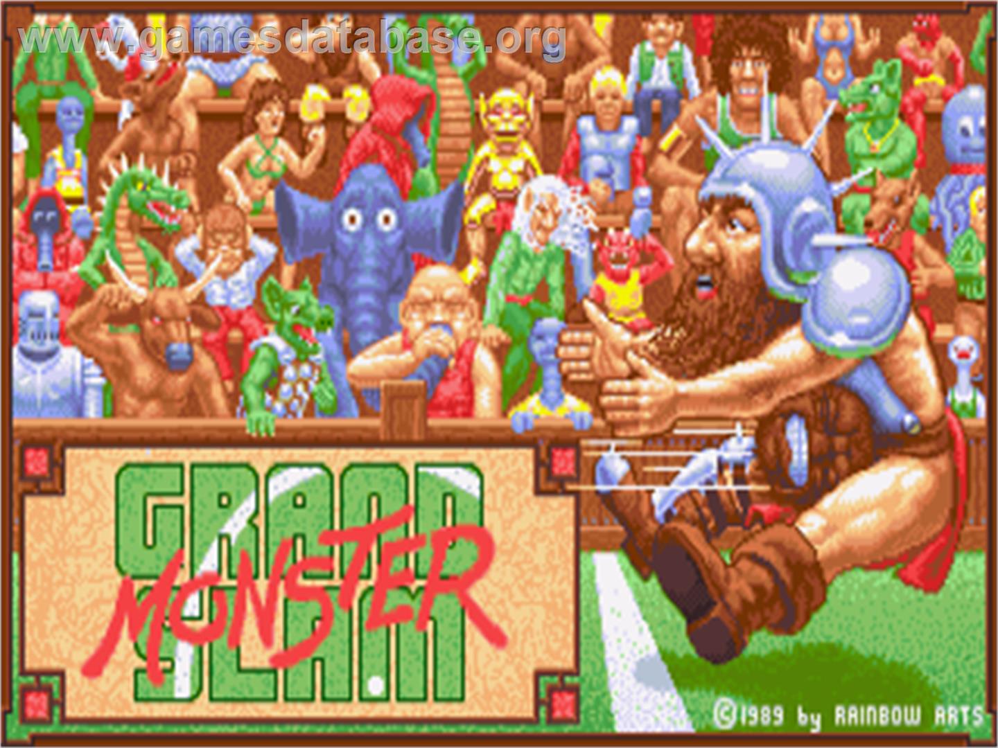 Grand Monster Slam - Commodore Amiga - Artwork - Title Screen