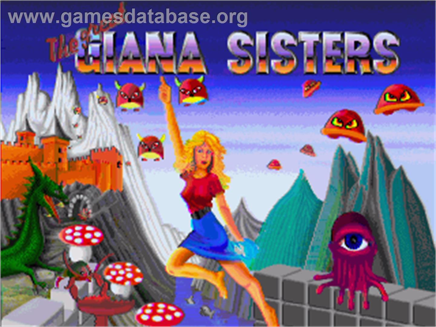 Great Giana Sisters - Commodore Amiga - Artwork - Title Screen