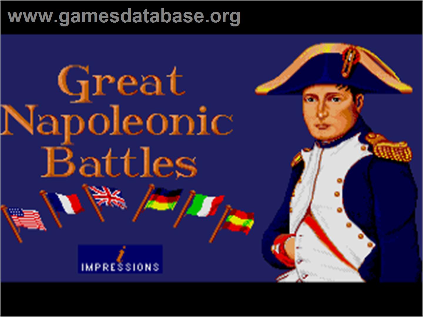 Great Napoleonic Battles - Commodore Amiga - Artwork - Title Screen