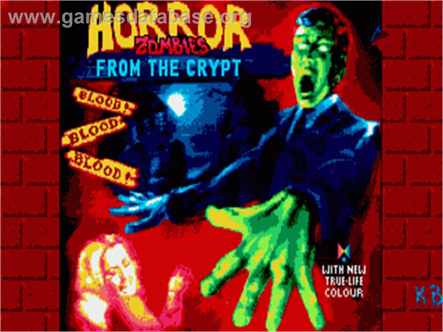 Horror Zombies from the Crypt - Commodore Amiga - Artwork - Title Screen