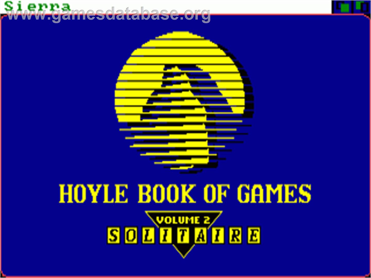 Hoyle Official Book Of Games - Volume 2 - Solitaire - Commodore Amiga - Artwork - Title Screen