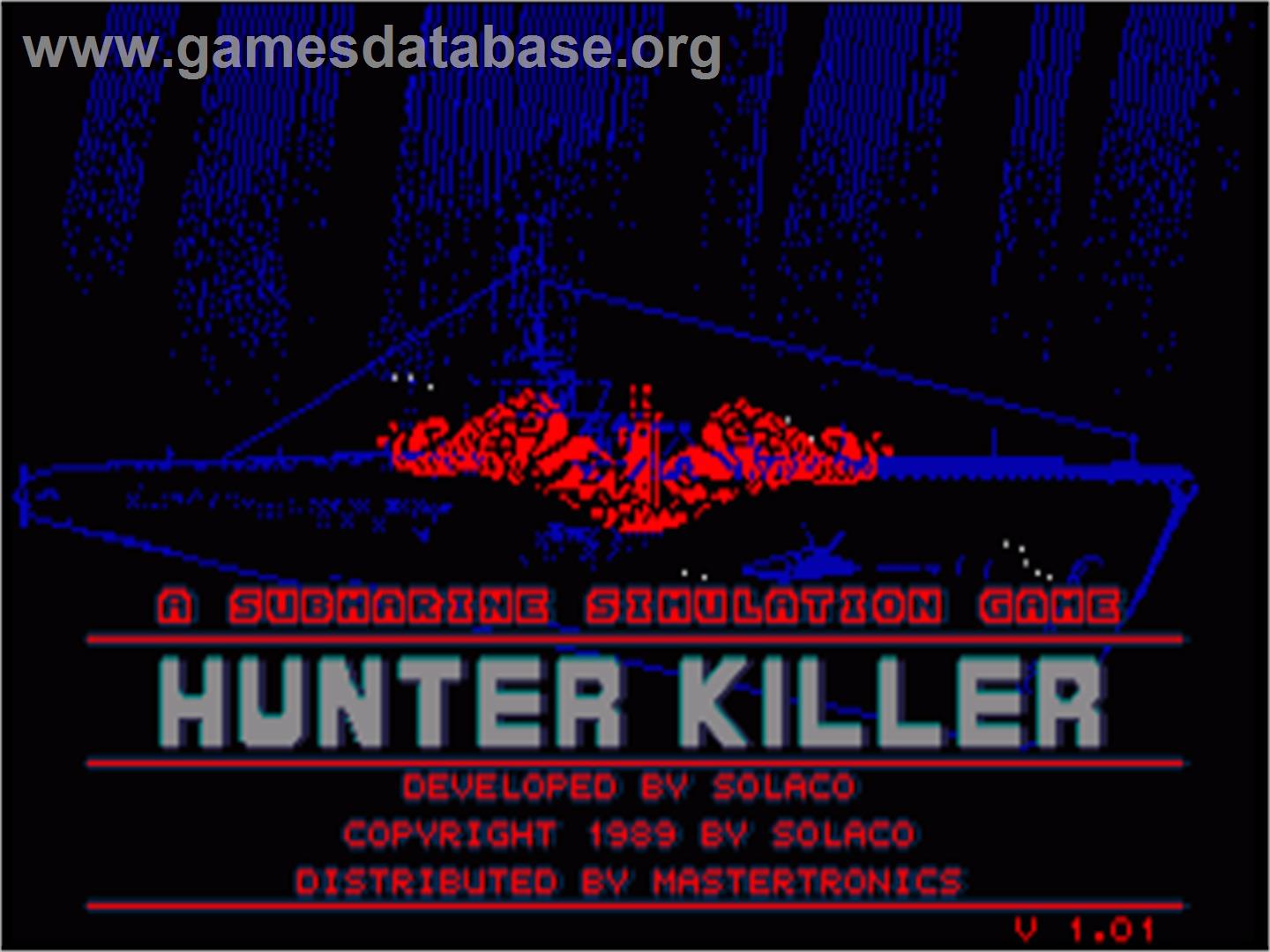 Hunter Killer - Commodore Amiga - Artwork - Title Screen