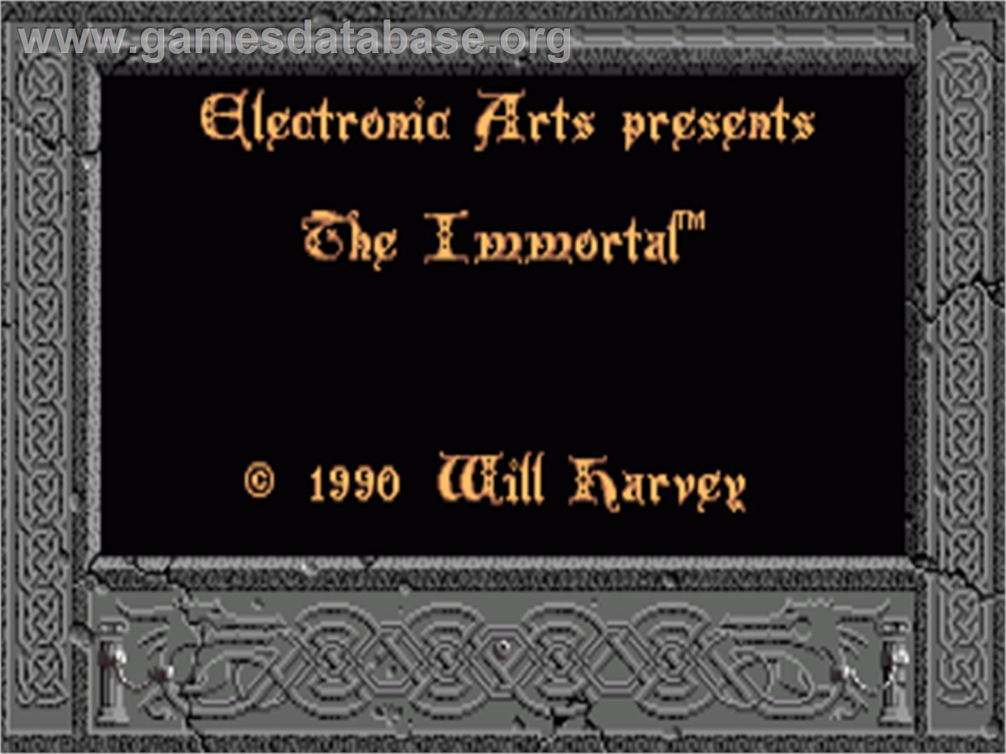 Immortal, The - Commodore Amiga - Artwork - Title Screen