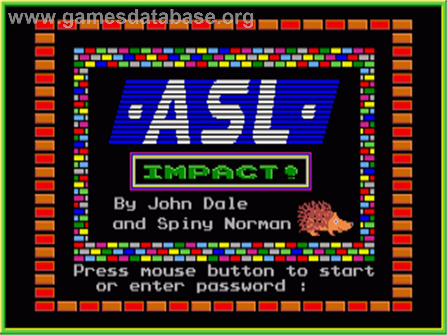 Impact - Commodore Amiga - Artwork - Title Screen