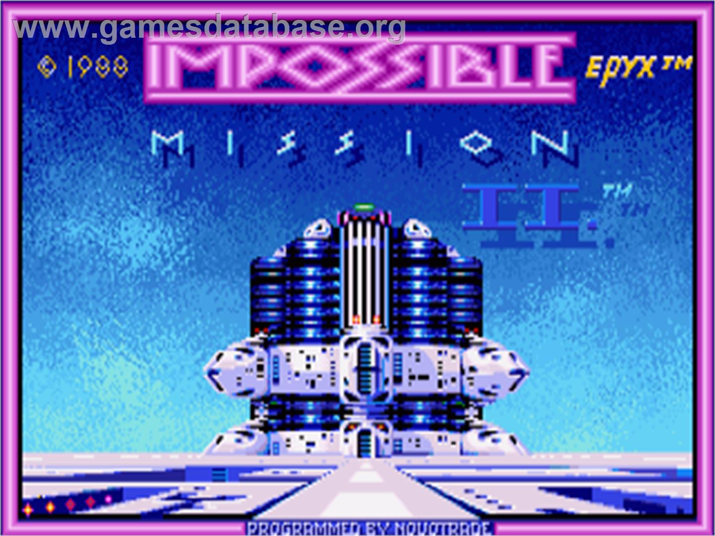 Impossible Mission 2 - Commodore Amiga - Artwork - Title Screen
