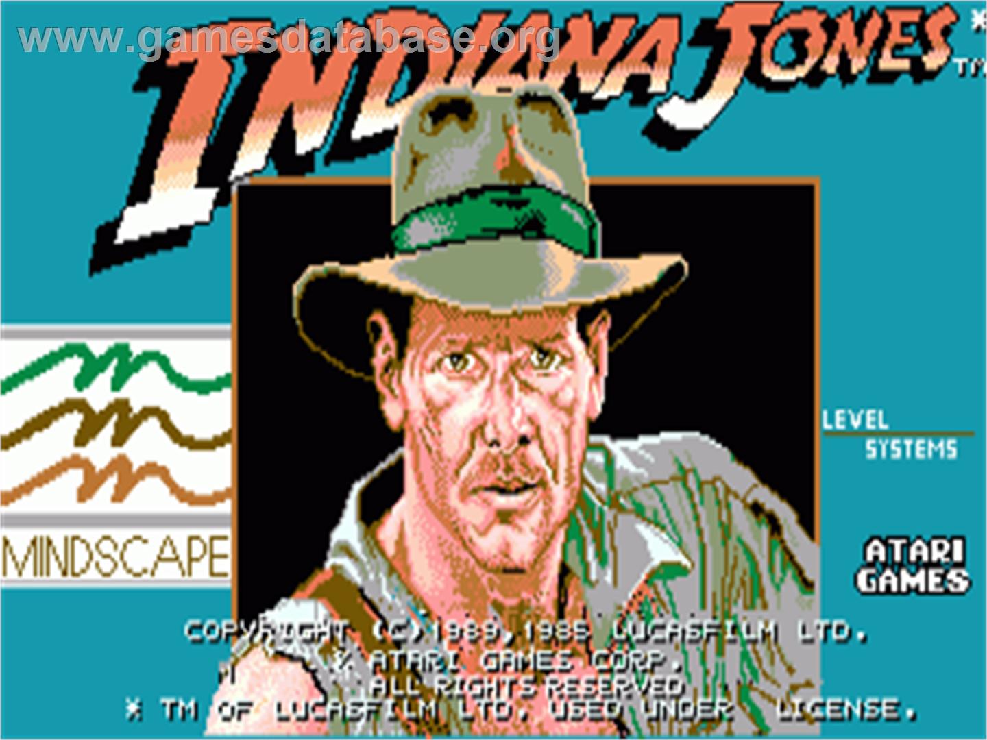 Indiana Jones And The Temple Of Doom - Commodore Amiga - Artwork - Title Screen