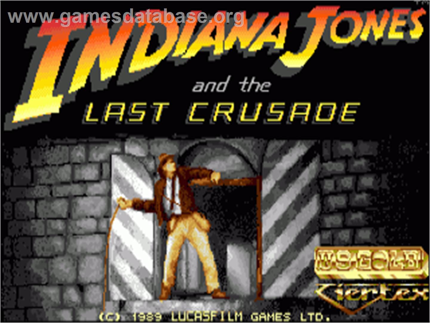 Indiana Jones and the Last Crusade: The Action Game - Commodore Amiga - Artwork - Title Screen