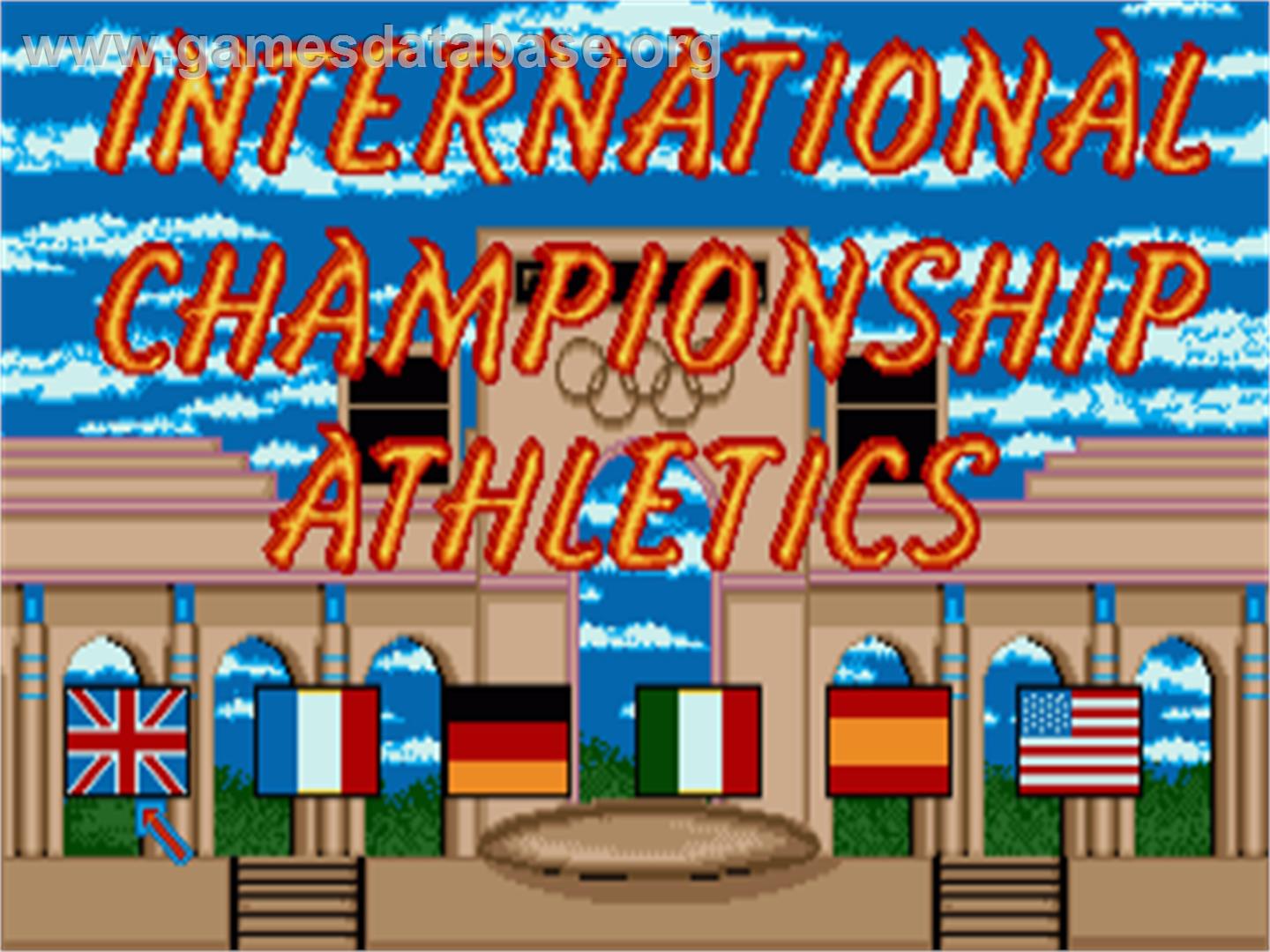 International Championship Athletics - Commodore Amiga - Artwork - Title Screen