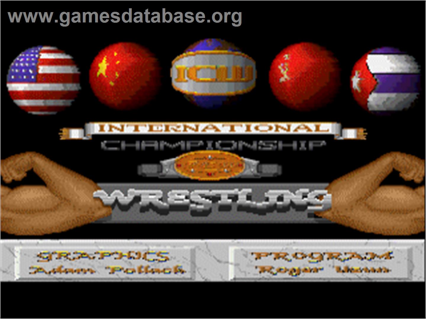 International Championship Wrestling - Commodore Amiga - Artwork - Title Screen