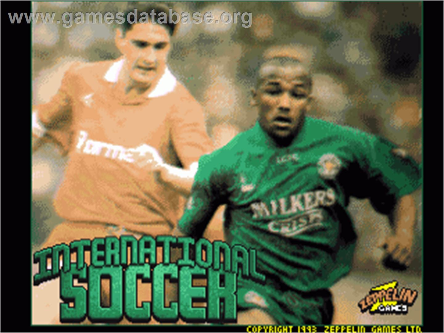 International Soccer (zeppelin) - Commodore Amiga - Artwork - Title Screen