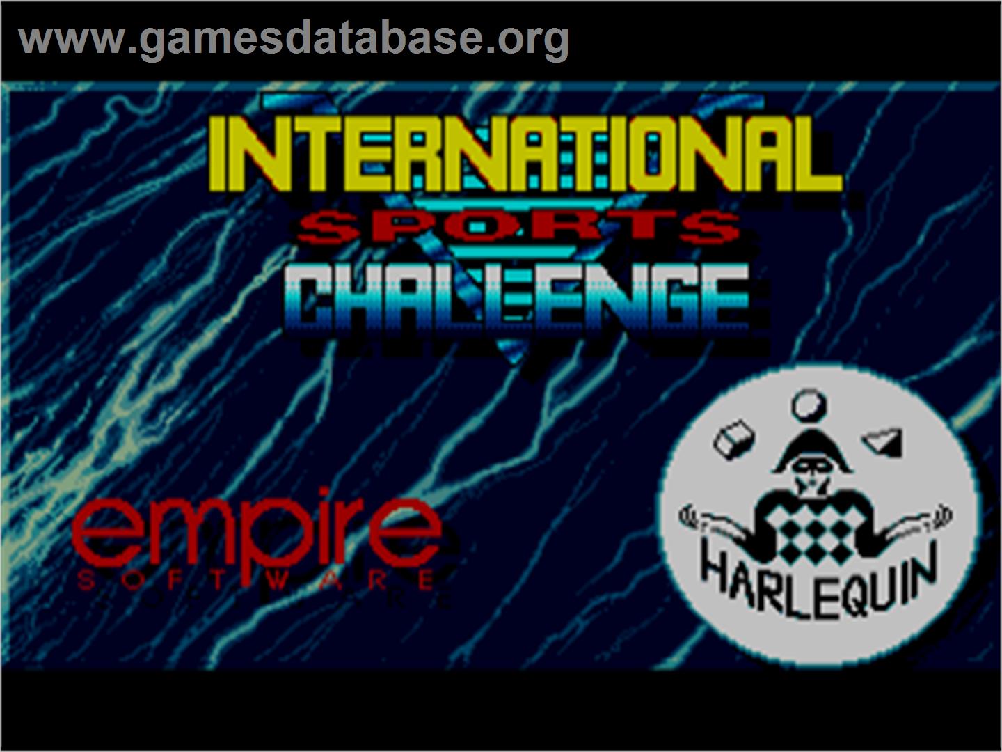 International Sports Challenge - Commodore Amiga - Artwork - Title Screen