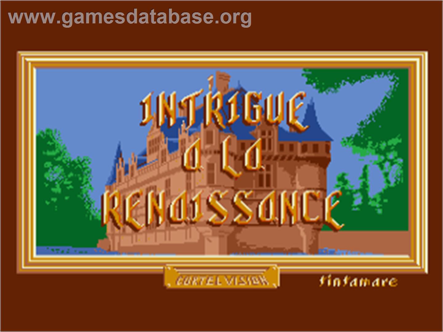 Intrigue A La Renaissance - Commodore Amiga - Artwork - Title Screen