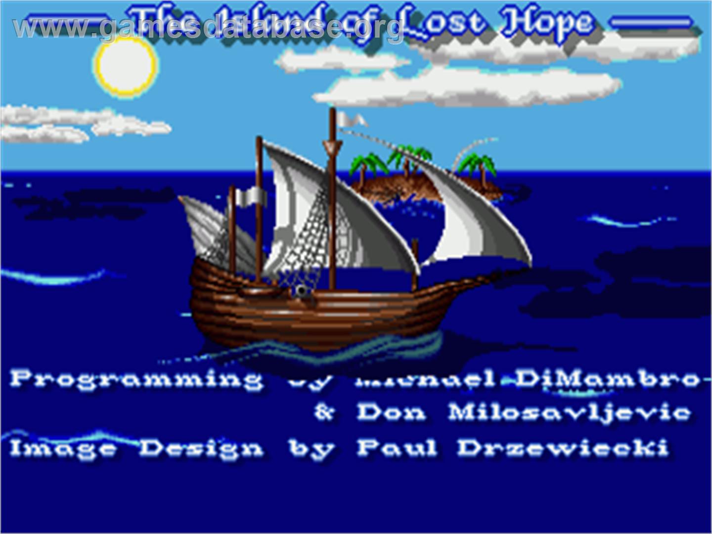 Island of Lost Hope - Commodore Amiga - Artwork - Title Screen