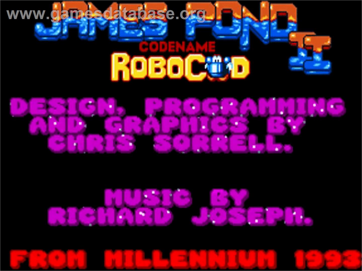James Pond 2: Codename: RoboCod - Commodore Amiga - Artwork - Title Screen