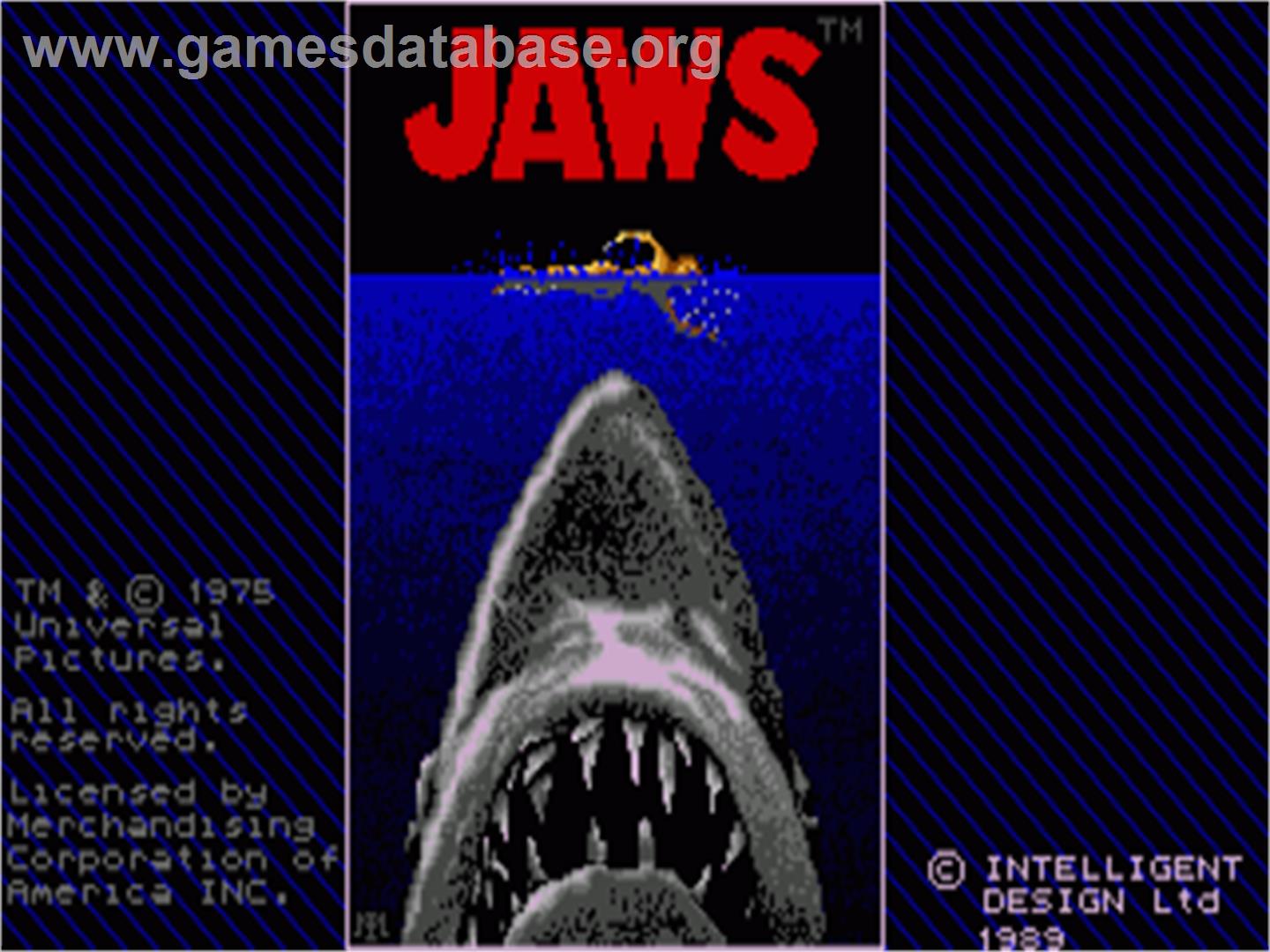 Jaws - Commodore Amiga - Artwork - Title Screen