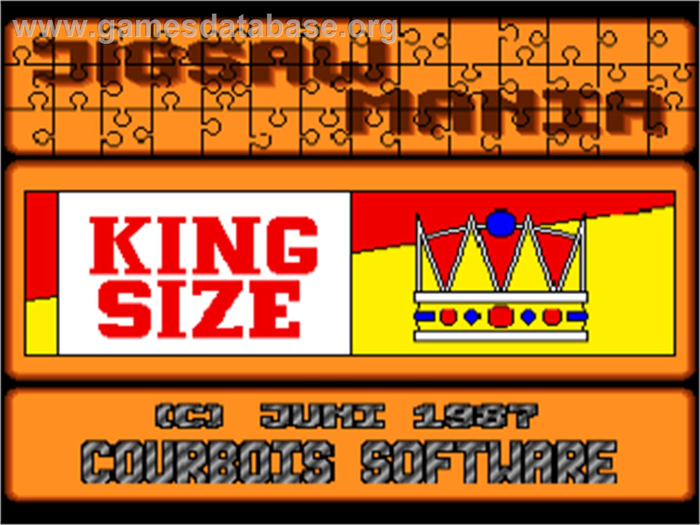Jigsaw Mania - Commodore Amiga - Artwork - Title Screen