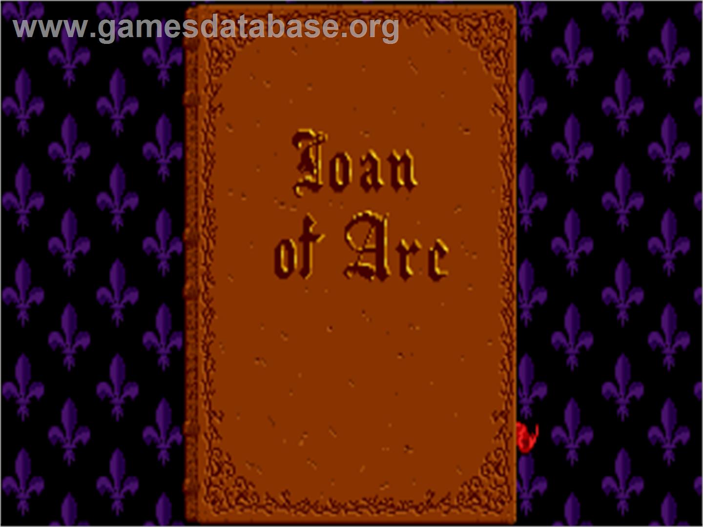 Joan of Arc: Siege and the Sword - Commodore Amiga - Artwork - Title Screen