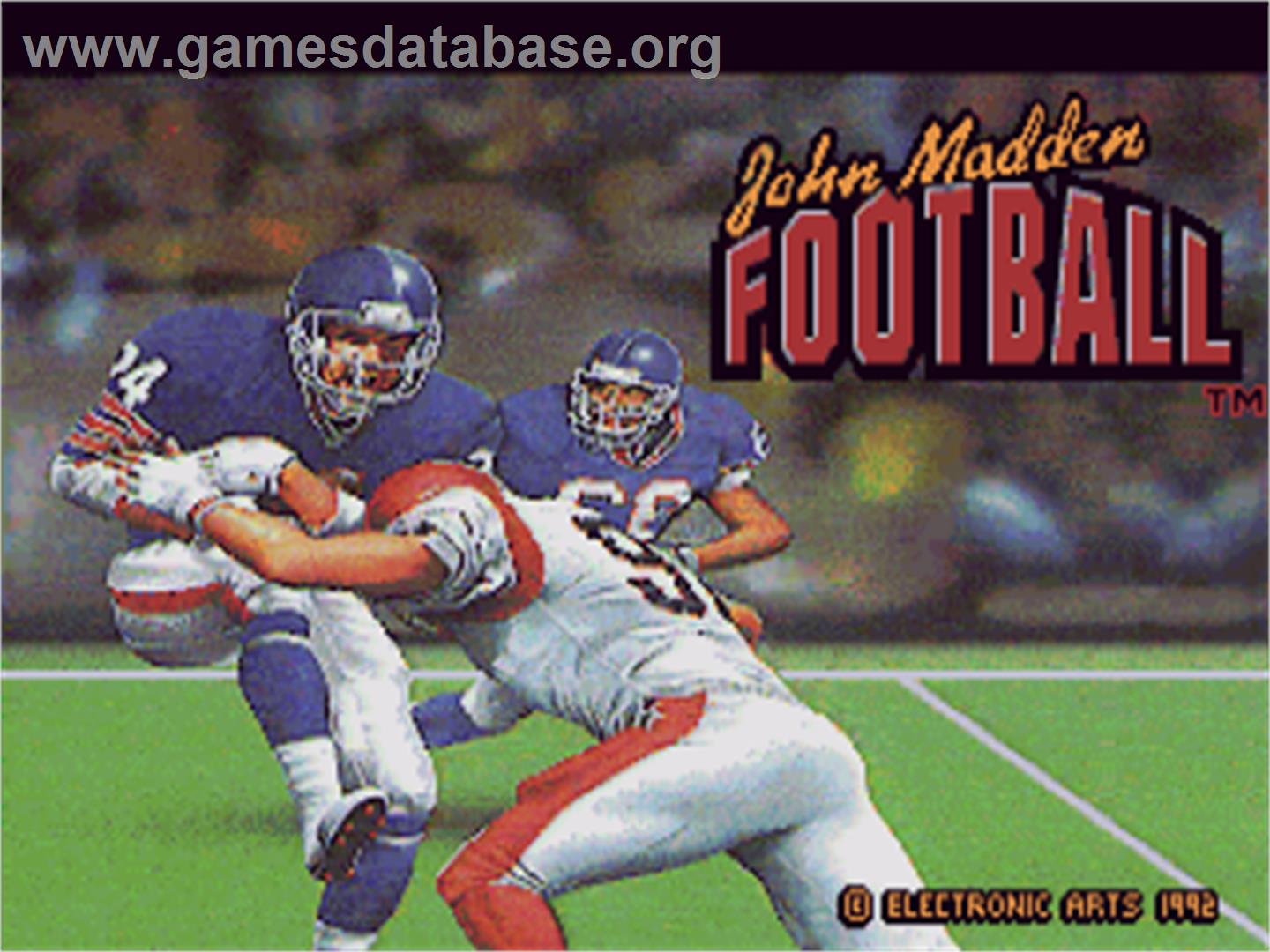 John Madden Football - Commodore Amiga - Artwork - Title Screen