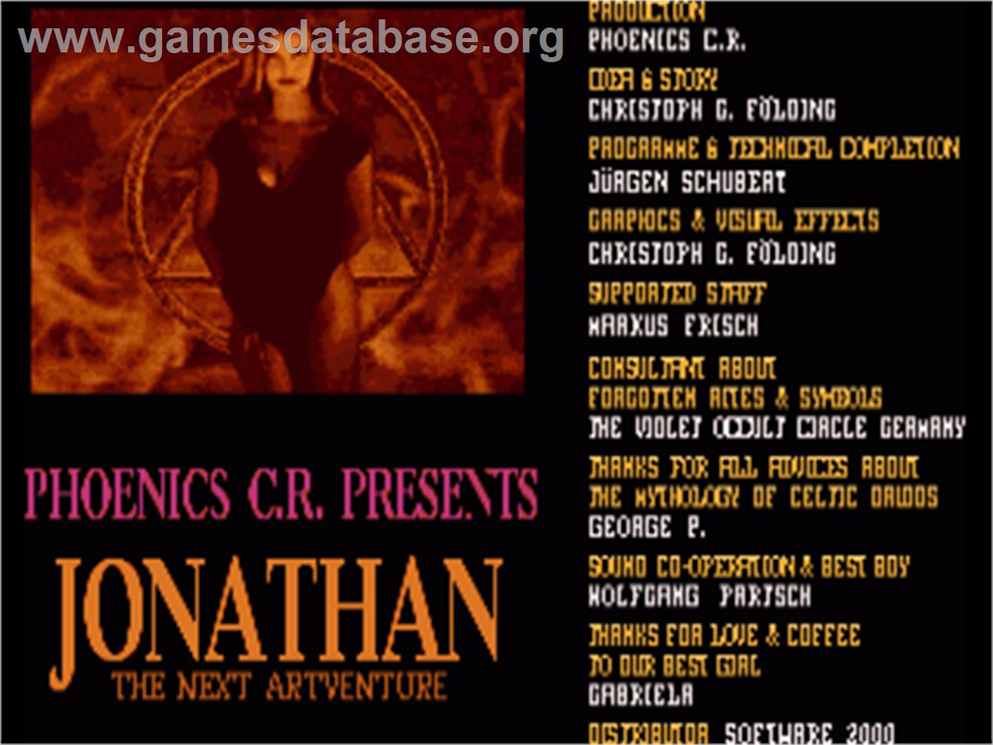 Jonathan - Commodore Amiga - Artwork - Title Screen