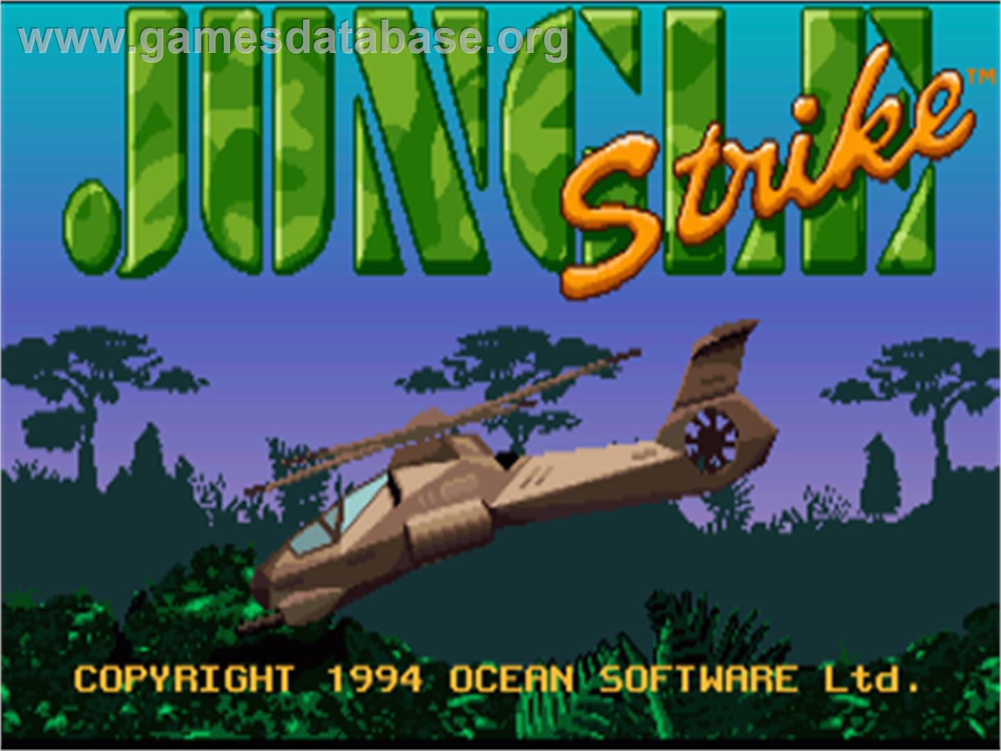 Jungle Strike - Commodore Amiga - Artwork - Title Screen