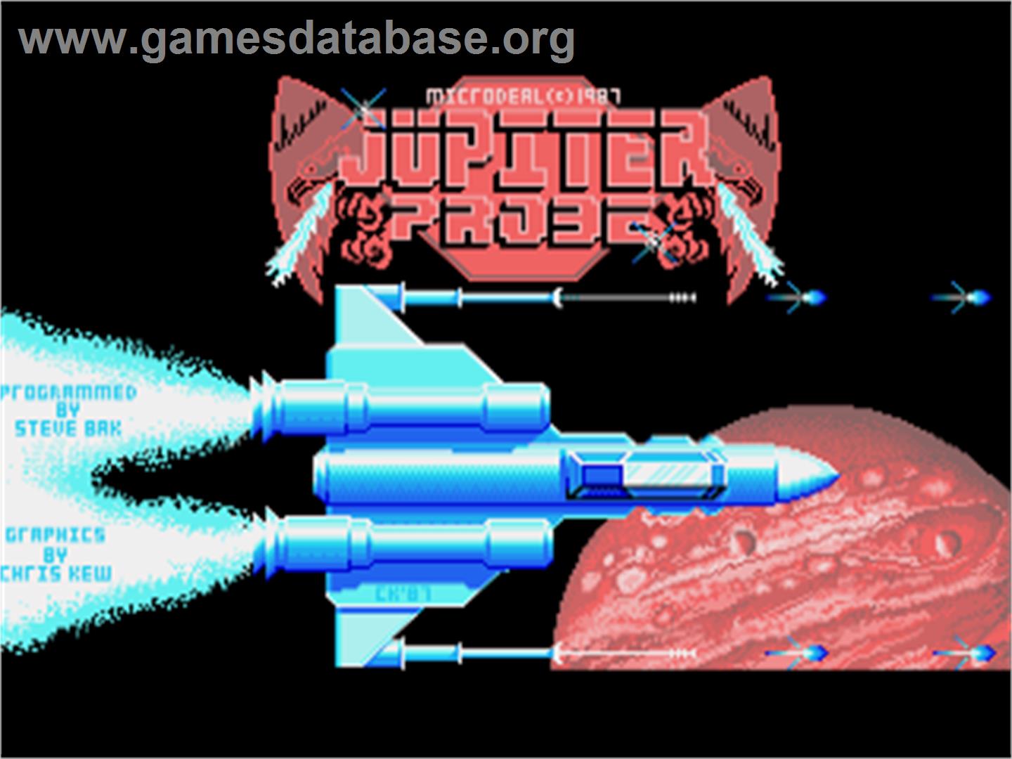 Jupiter Probe - Commodore Amiga - Artwork - Title Screen