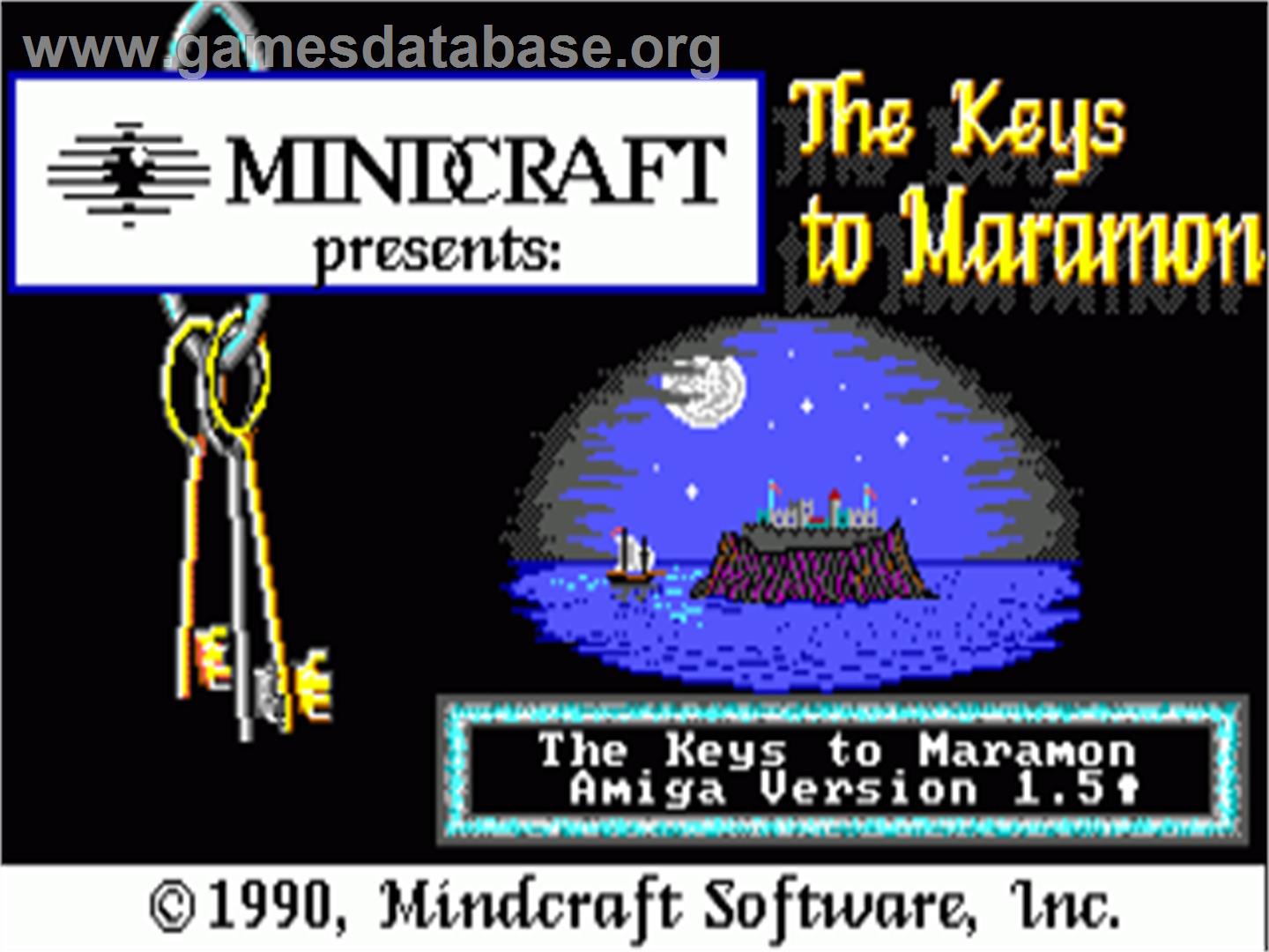 Keys to Maramon - Commodore Amiga - Artwork - Title Screen