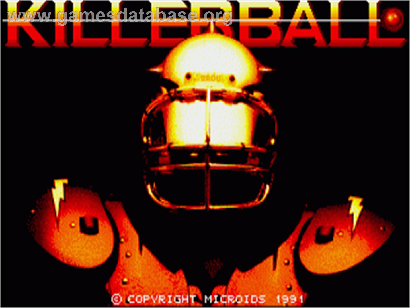Killerball - Commodore Amiga - Artwork - Title Screen