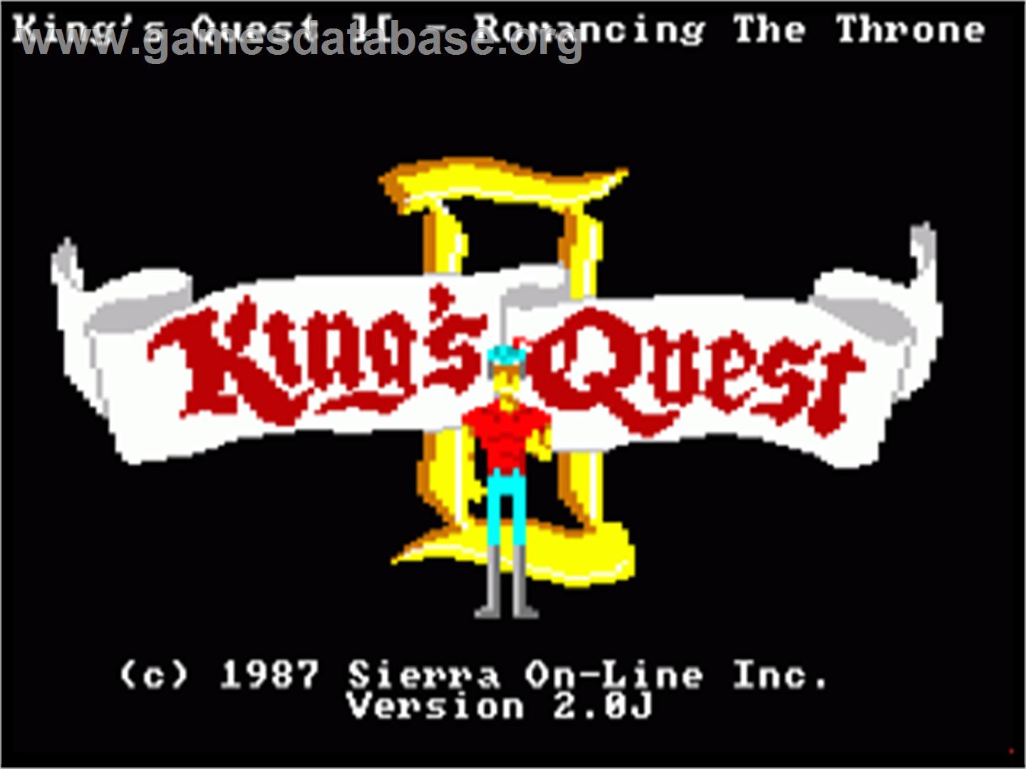 King's Quest II: Romancing the Throne - Commodore Amiga - Artwork - Title Screen