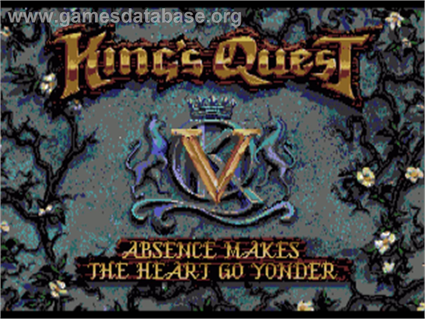 King's Quest V: Absence Makes the Heart Go Yonder - Commodore Amiga - Artwork - Title Screen