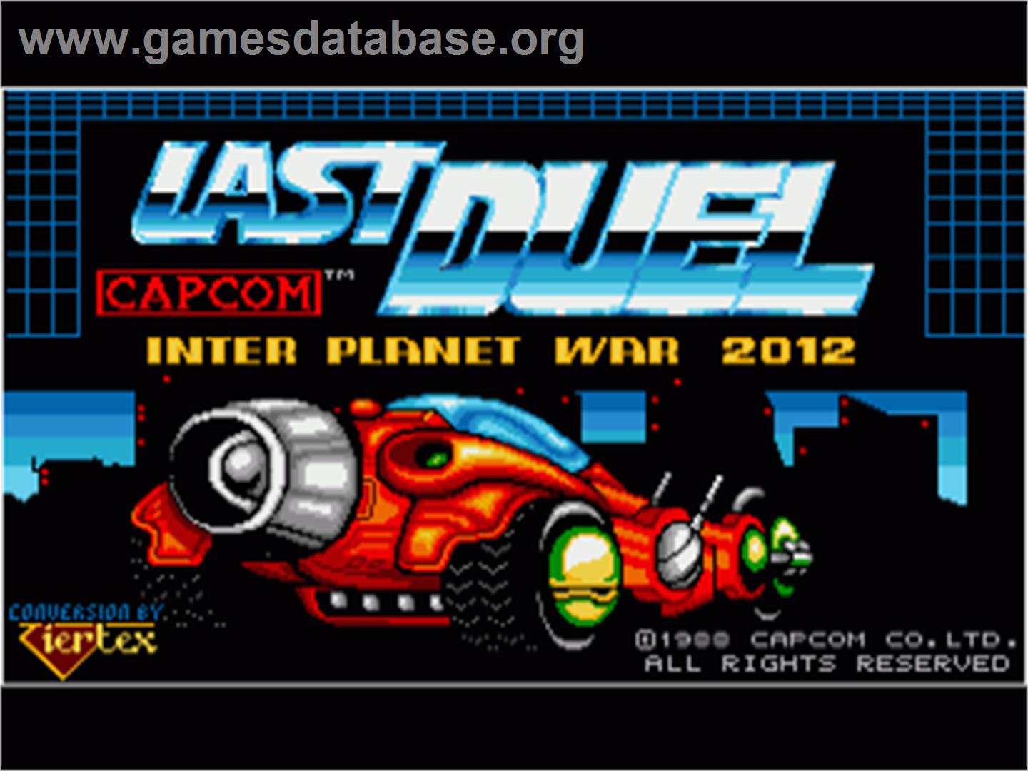 Last Duel - Commodore Amiga - Artwork - Title Screen