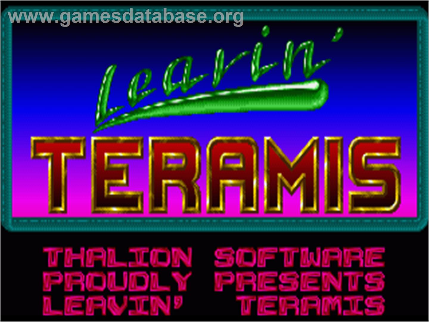 Leavin' Teramis - Commodore Amiga - Artwork - Title Screen