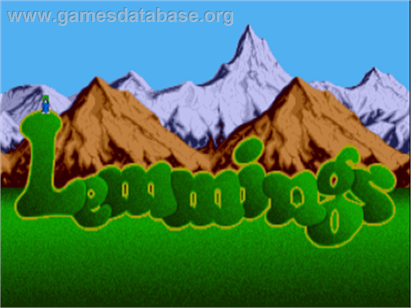 Lemmings - Commodore Amiga - Artwork - Title Screen