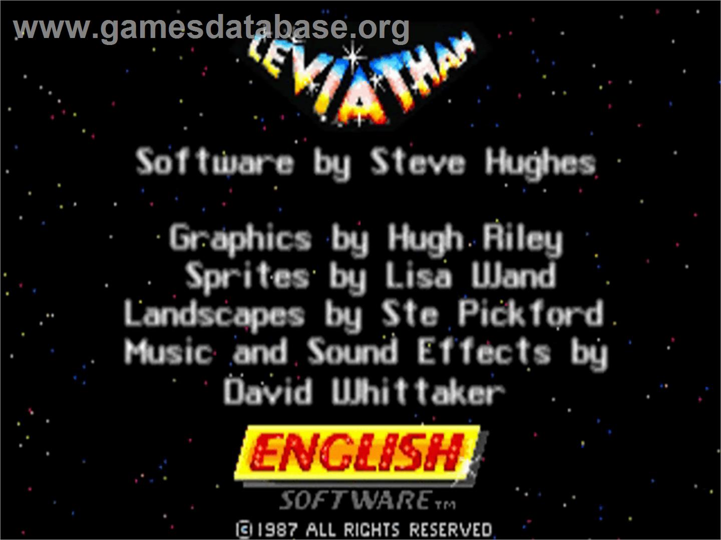 Leviathan - Commodore Amiga - Artwork - Title Screen