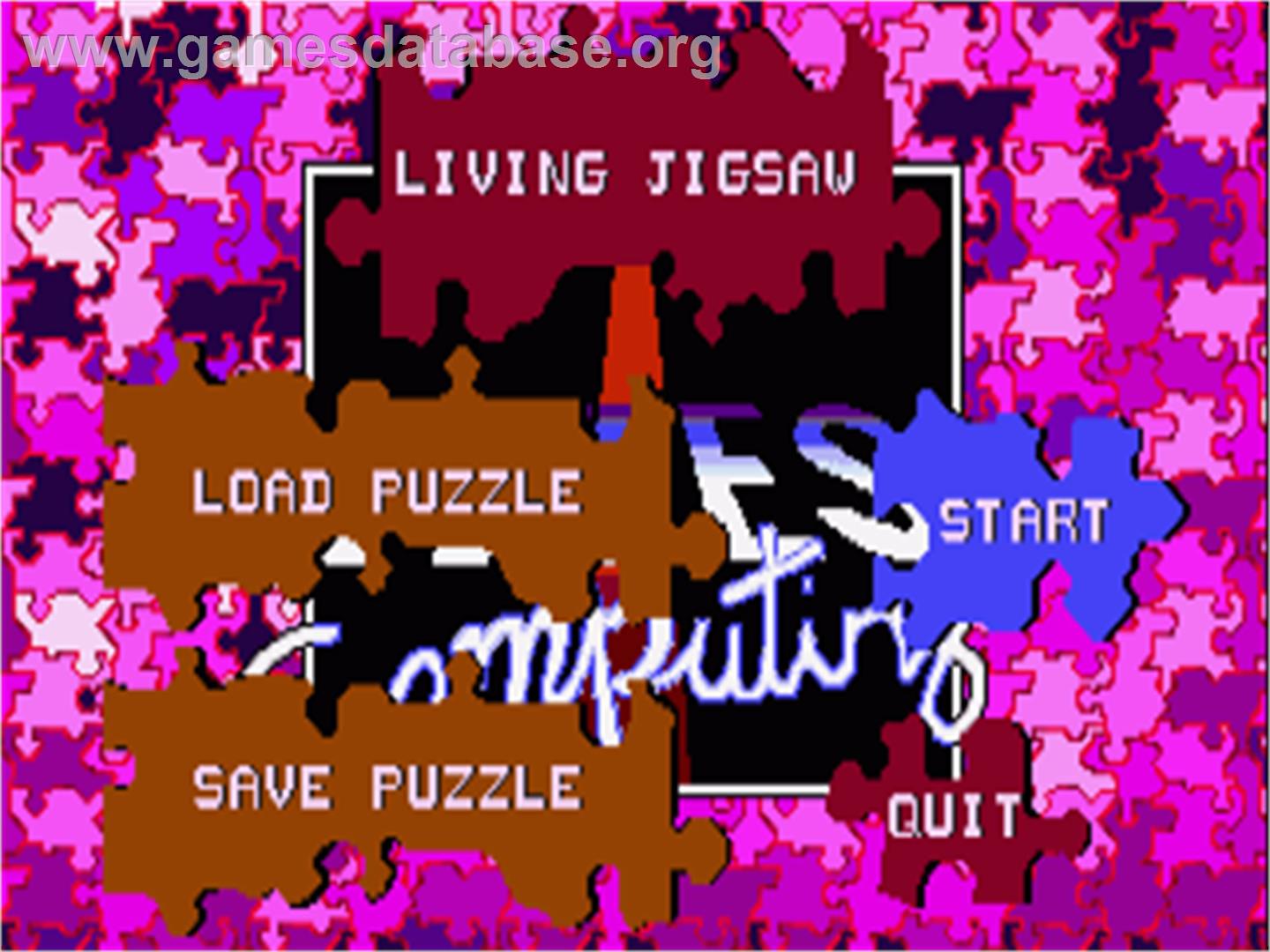 Living Jigsaw - Commodore Amiga - Artwork - Title Screen