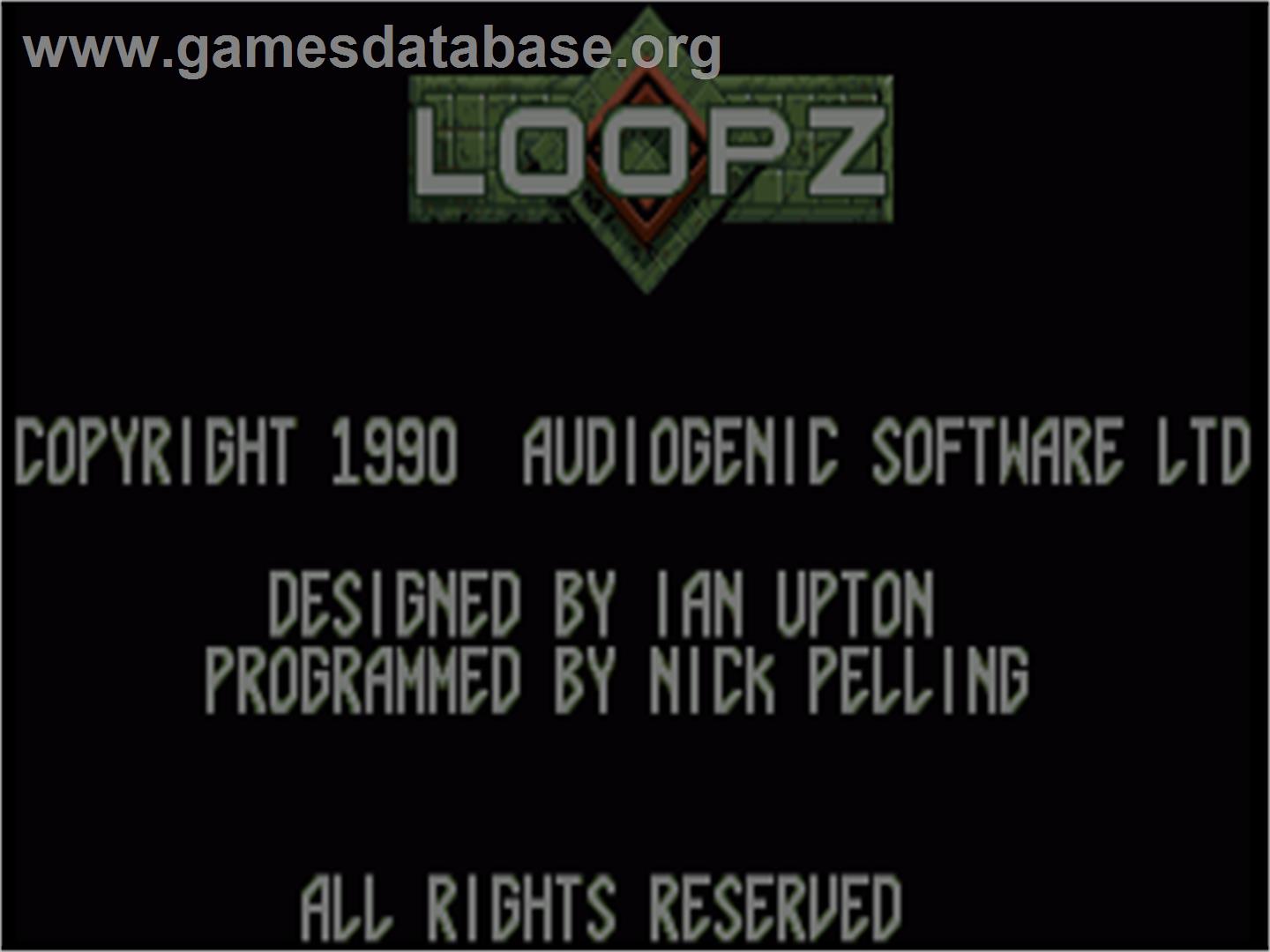 Loopz - Commodore Amiga - Artwork - Title Screen