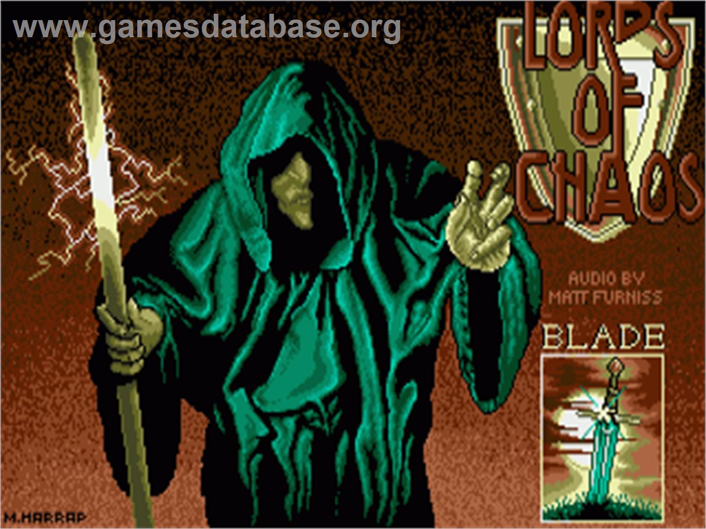 Lords of Chaos - Commodore Amiga - Artwork - Title Screen