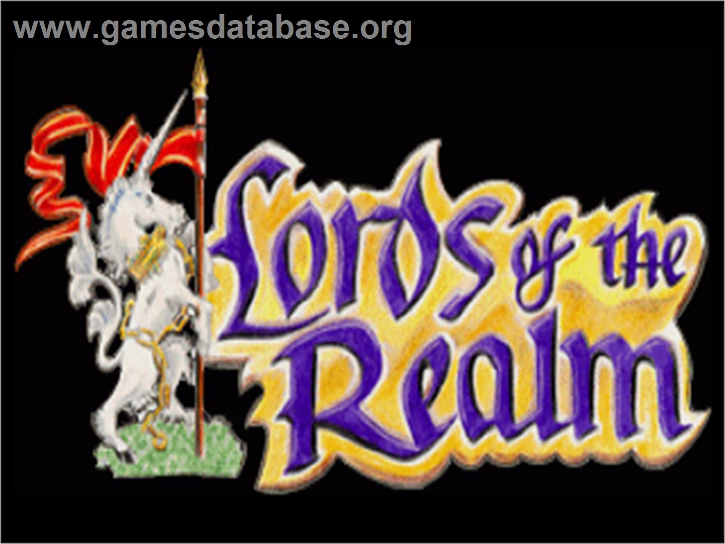 Lords of the Realm - Commodore Amiga - Artwork - Title Screen