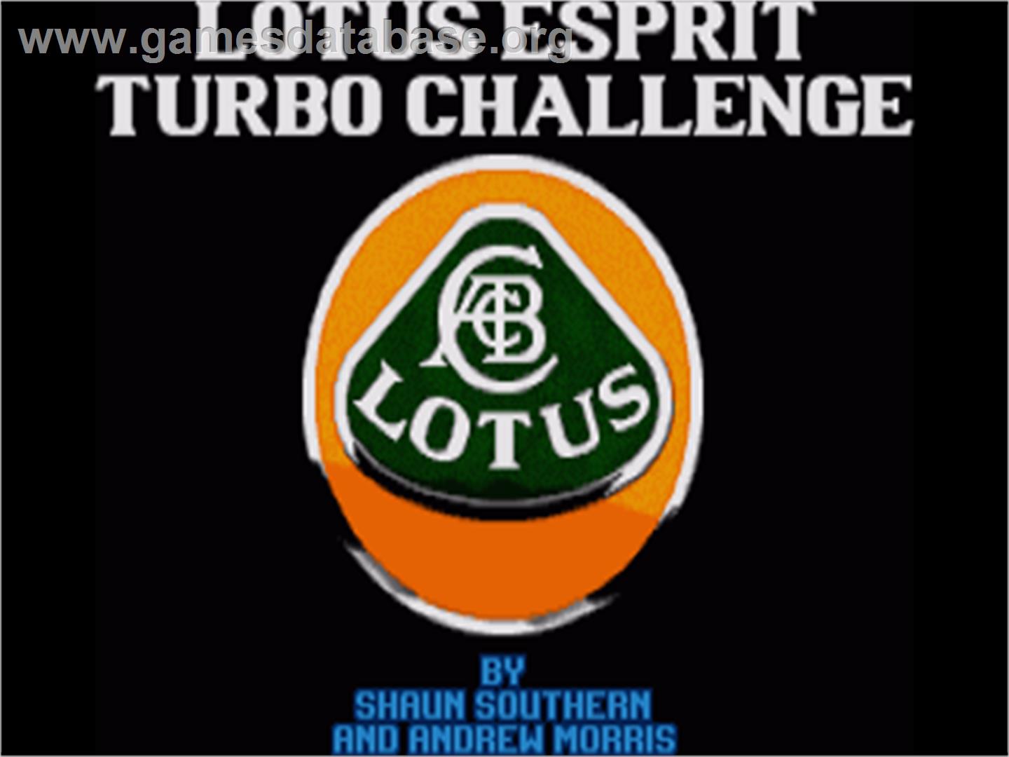 Lotus Esprit Turbo Challenge - Commodore Amiga - Artwork - Title Screen