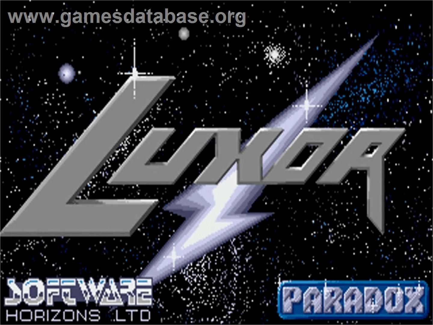 Luxor - Commodore Amiga - Artwork - Title Screen