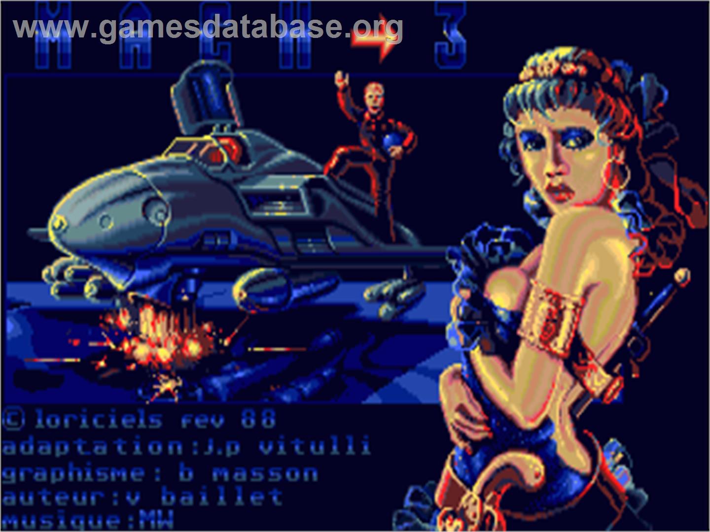 Mach 3 - Commodore Amiga - Artwork - Title Screen