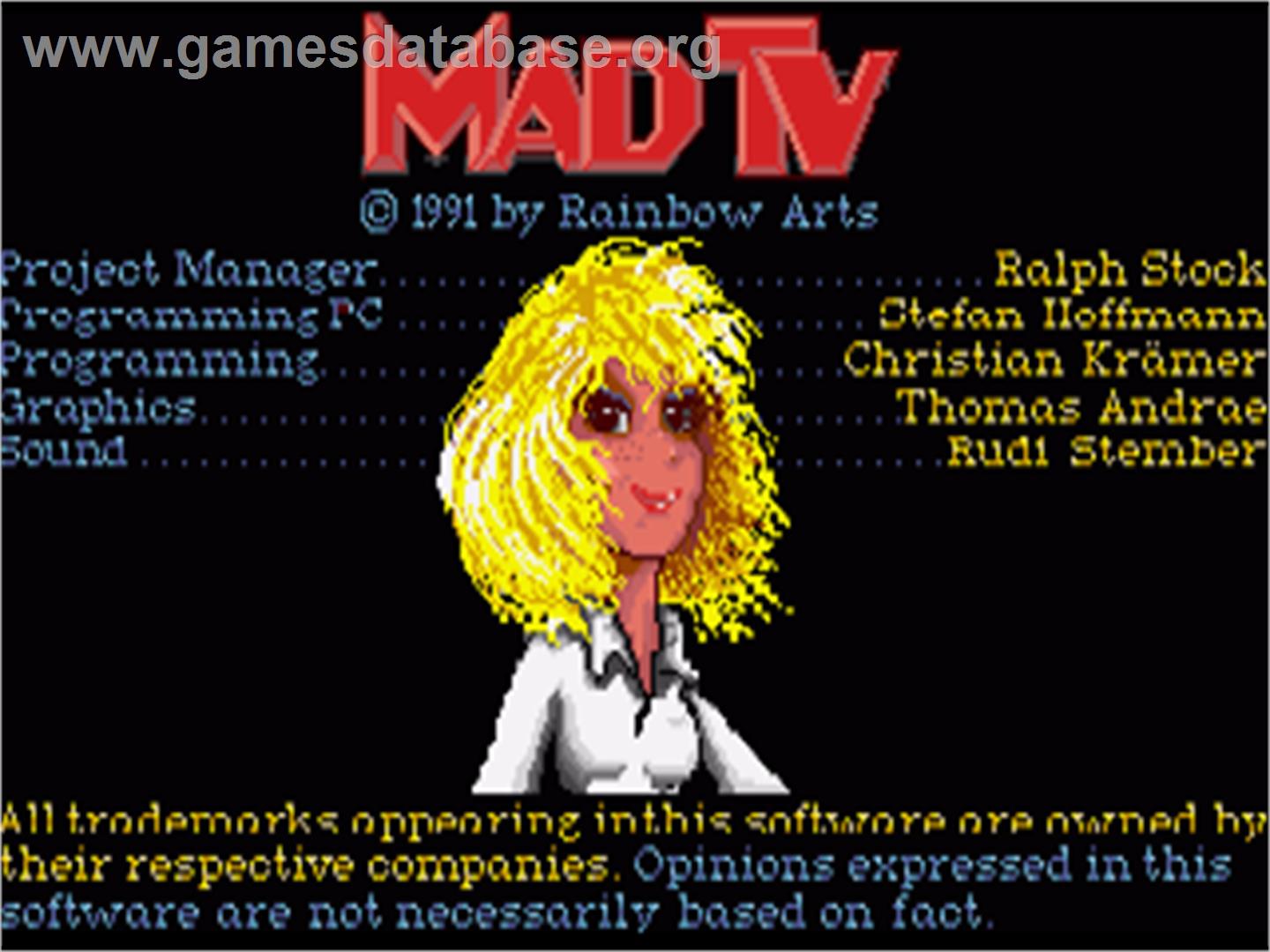 Mad TV - Commodore Amiga - Artwork - Title Screen
