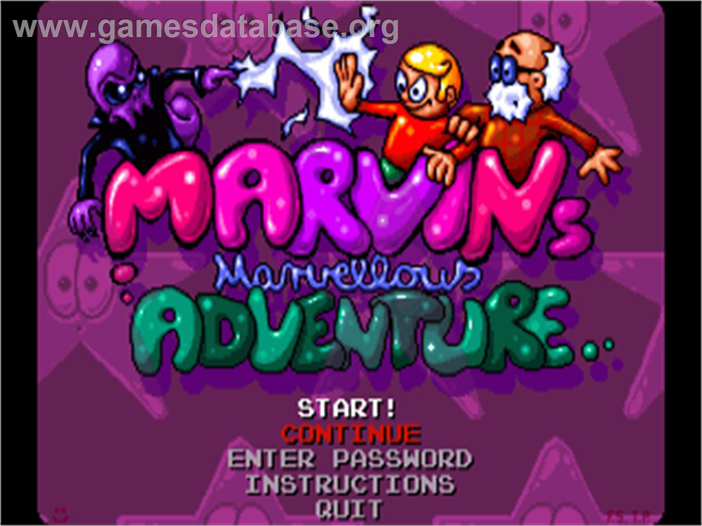 Marvin's Marvellous Adventure - Commodore Amiga - Artwork - Title Screen