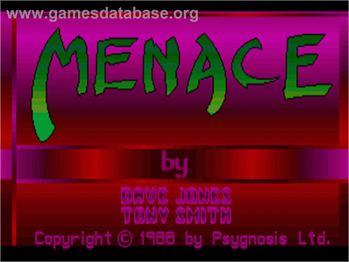 Menace - Commodore Amiga - Artwork - Title Screen