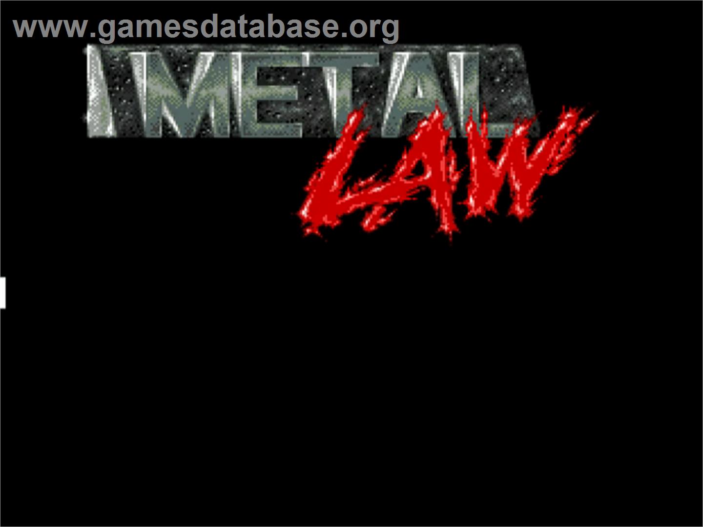 Metal Law - Commodore Amiga - Artwork - Title Screen