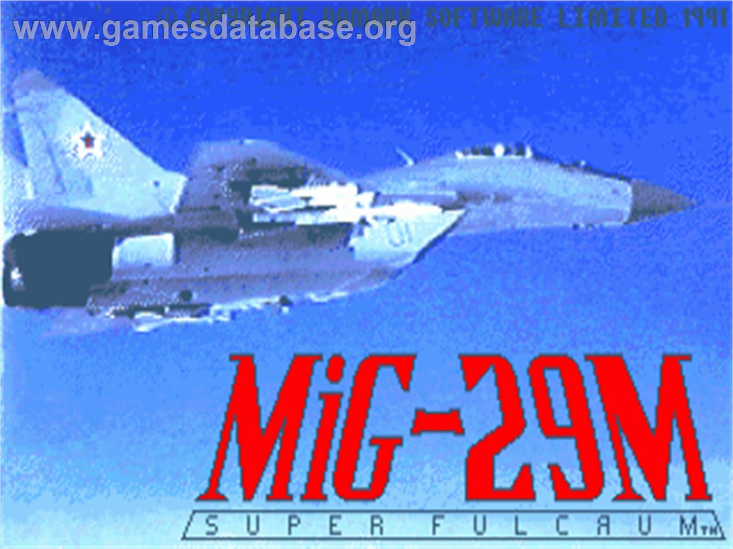MiG-29M Super Fulcrum - Commodore Amiga - Artwork - Title Screen