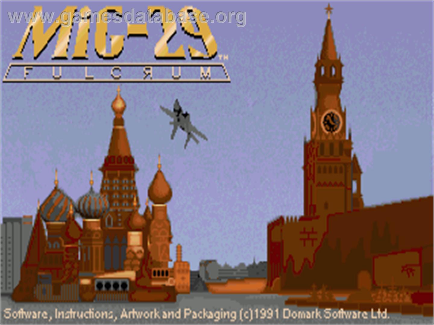 MiG-29 Fulcrum - Commodore Amiga - Artwork - Title Screen